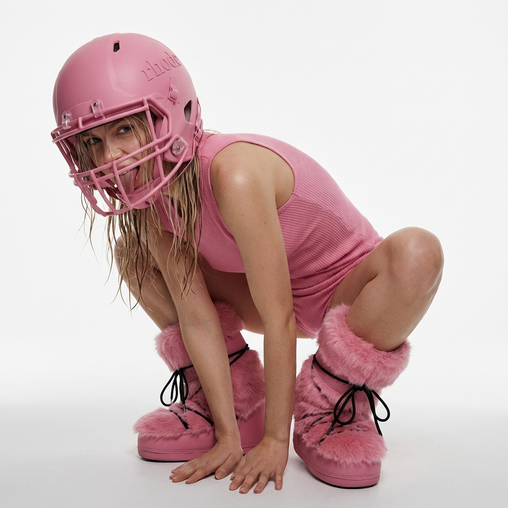 Дерзкая розовая эстетика в нейросети