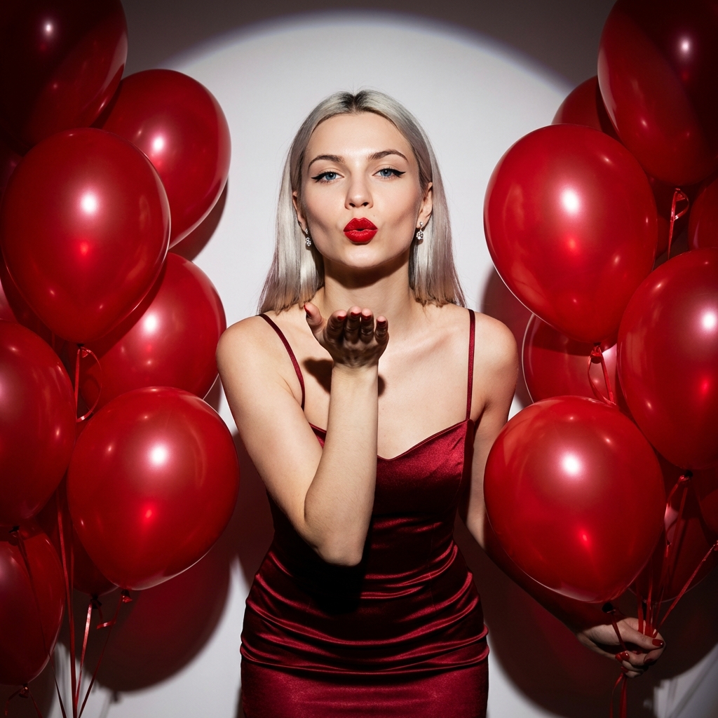 Красный глянец и воздушные шары