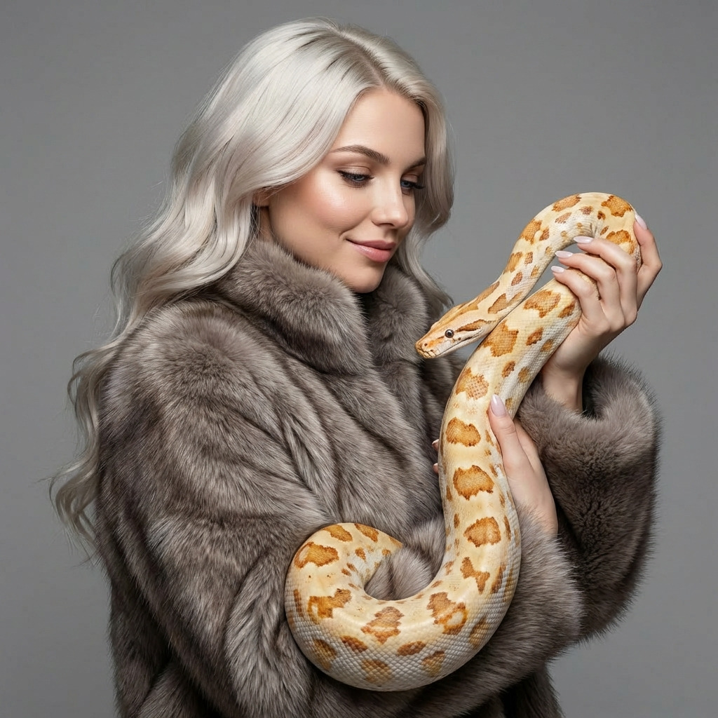 Элегантный портрет с питоном