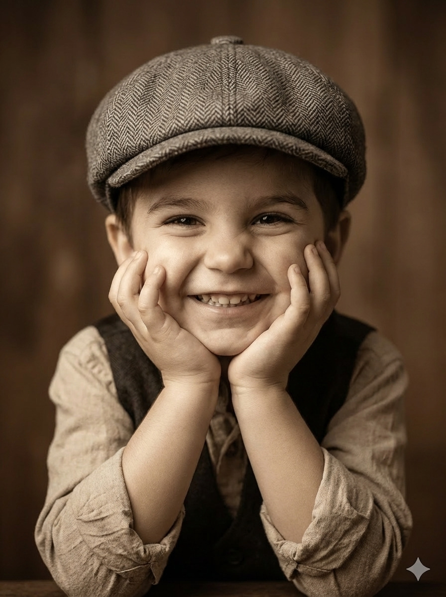 Мальчик в ретро стиле