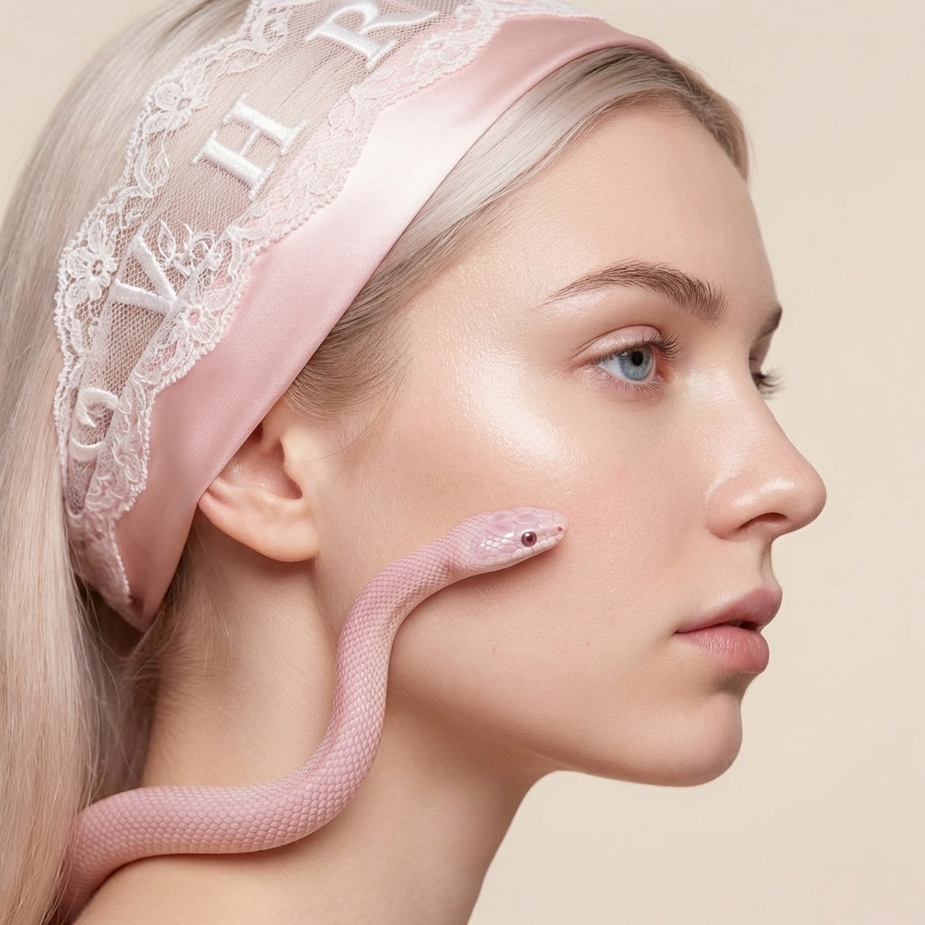 Девушка с розовой змеёй