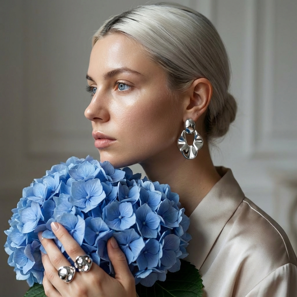 Работа в стиле Фото с гортензией