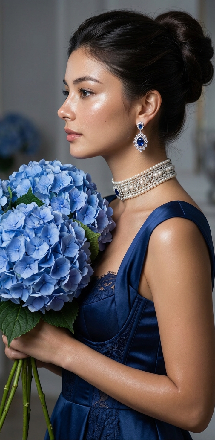 Работа в стиле Фото с гортензией