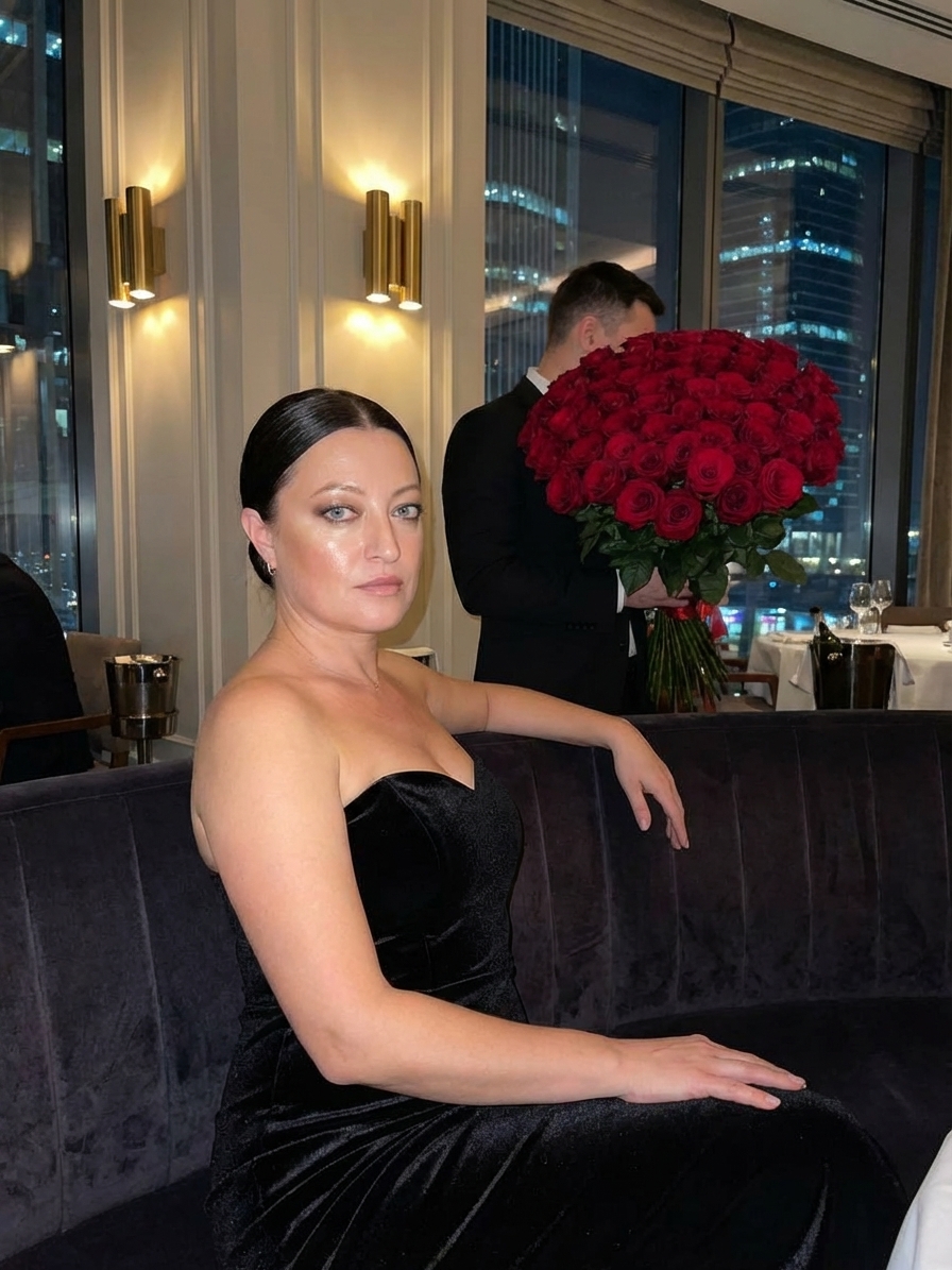 Работа в стиле Романтический ужин и роскошные розы