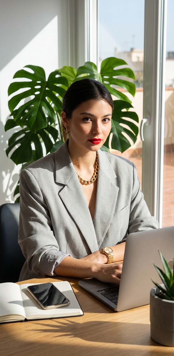 Работа в стиле Бизнес-леди в светлом офисе