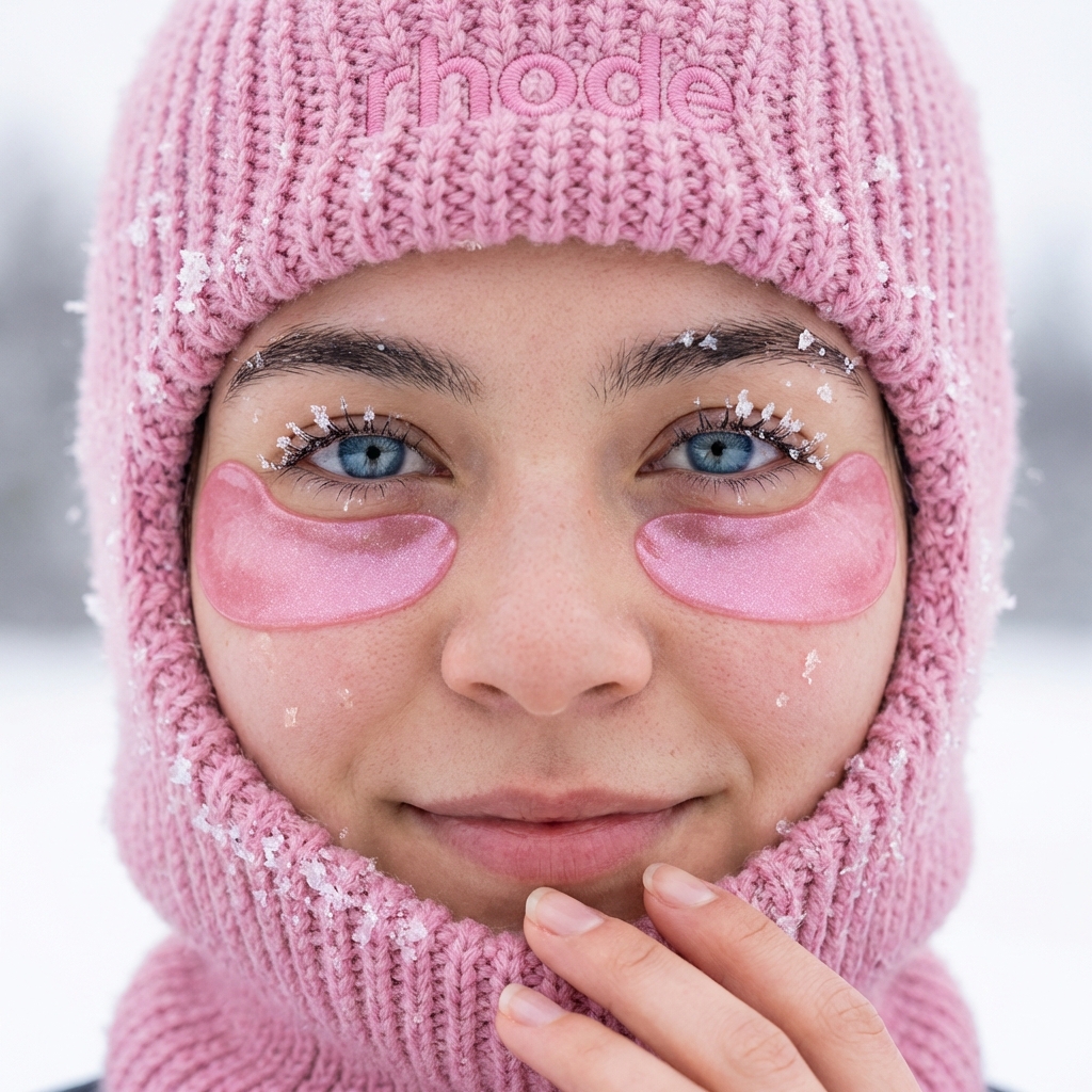 Работа в стиле Зимний pink rhode портрет