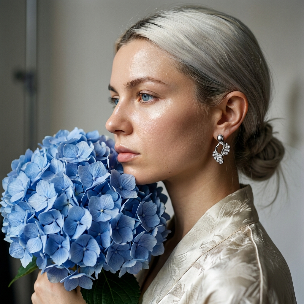 Работа в стиле Фото с гортензией